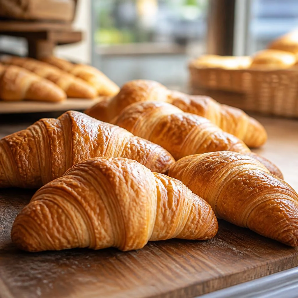 Photo à mettre en valeur : nos croissants tout juste sortis du four